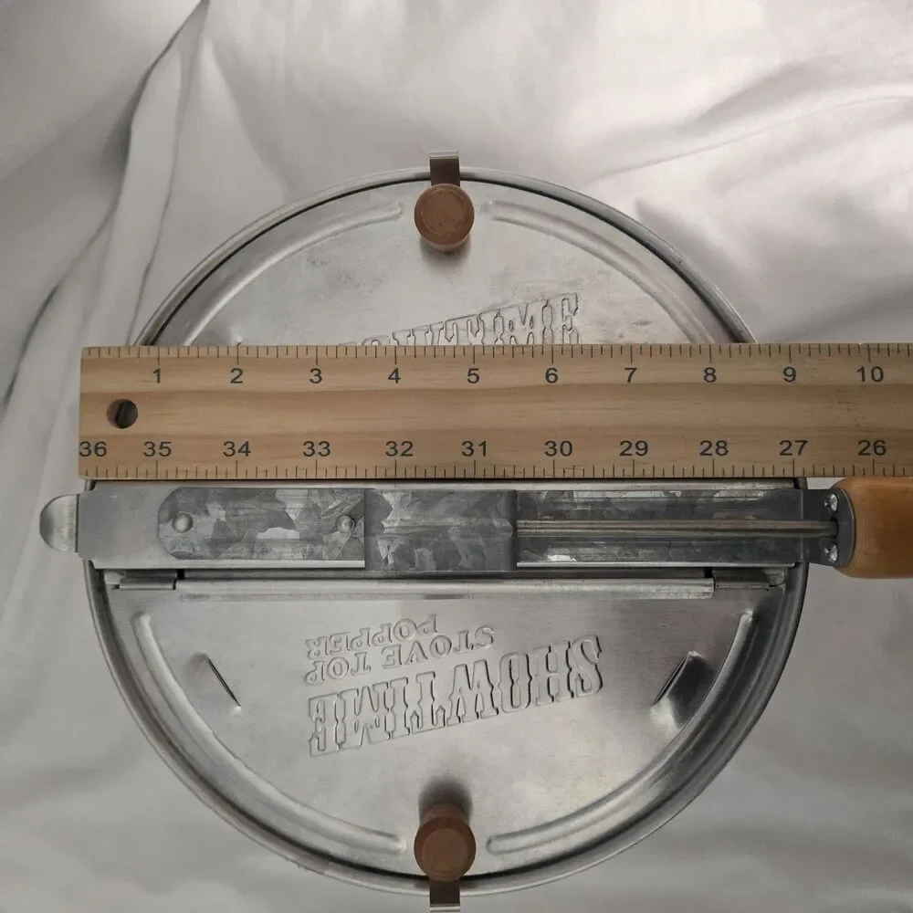 SHOWTIME Whirley Stovetop Popcorn Popper 6 Quart Aluminum Maker Hand Crank